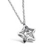 collier etoile swarovski argente