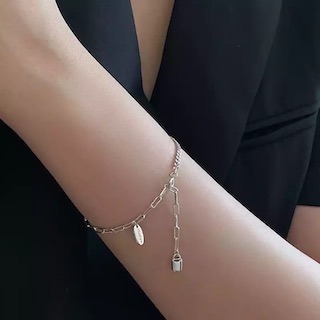 bracelet chaine argent f