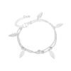 bracelet feuille argent