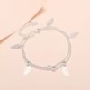 bracelet feuilles argent