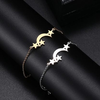 bracelet lune avec etoiles