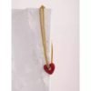 bracelet avec coeur rouge femme