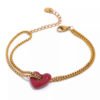 bracelet coeur rouge