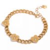 bracelet grosse maille coeur