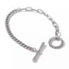 bracelet maillon avec fermoir rond