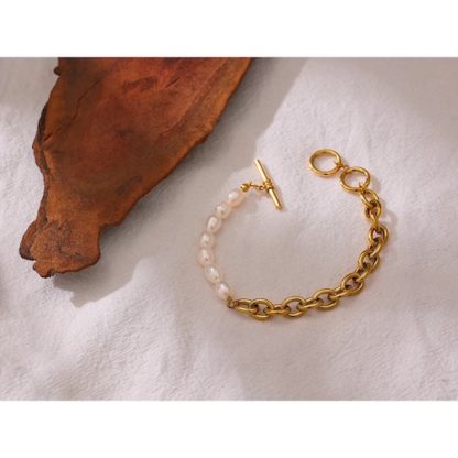 bracelet maillons et perle