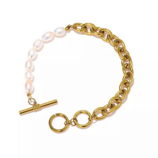 bracelet maillons perle