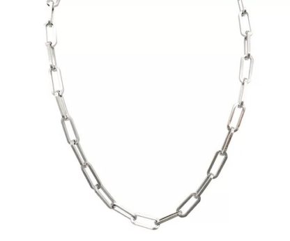 collier argent grosse maille