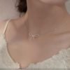 collier noeud argent