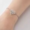 bracelet coeur ajoure femme