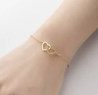 bracelet deux coeurs