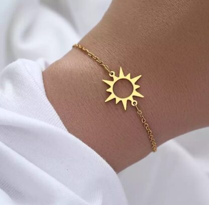 bracelet soleil acier inoxydable