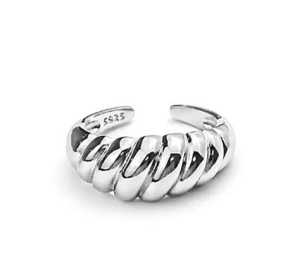 bague croissant argent