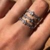 bague multi rang argent 925