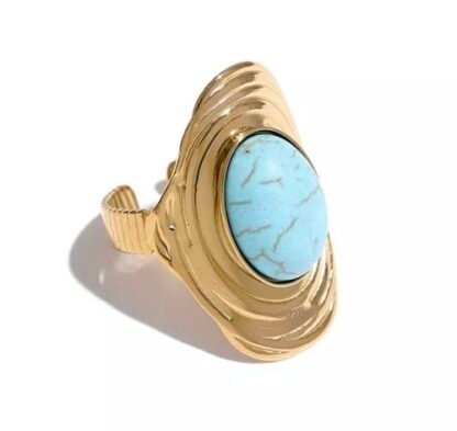 grosse bague pierre turquoise