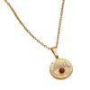 collier medaille oeil portebonheur