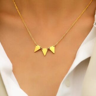 collier femme triangle