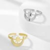 bague lune etoile femme