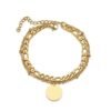 bracelet deux rangs medaille