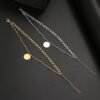 Bracelet deux rangs médaille – Image 3