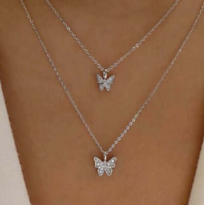 collier papillon pas cher