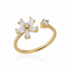 Bague ouverte fleur
