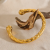 bracelet jonc ouvert martele