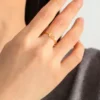 bague lune ajustable acier inoxydable